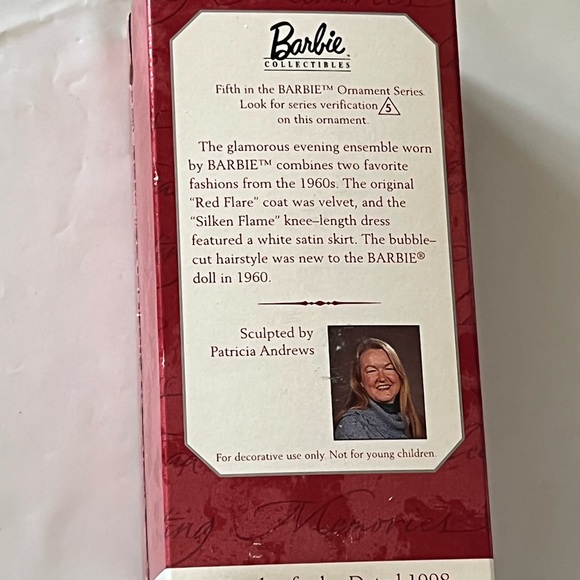 Vintage Silken Flame Barbie Doll Ornament Hallmark Ornament Vintage you Barbie - Picture 7 of 11